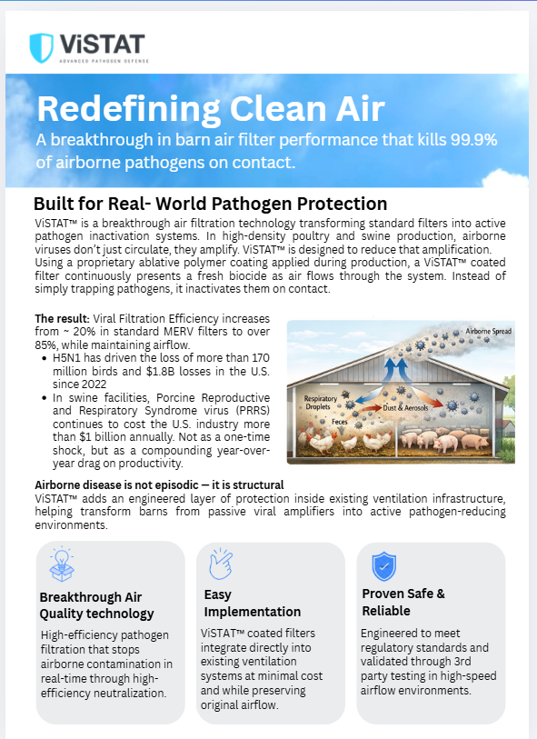 ViSTAT™ Advanced Filtration Defense brochure cover